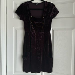 Purple velvet dress